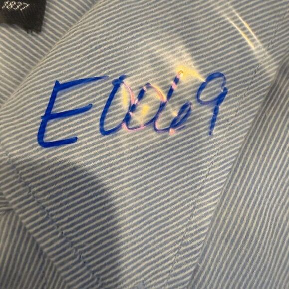 Hathaway Sport Imperial Twill Combed Cotton Soft Button Front Shirt Blue XXL - Picture 8 of 8